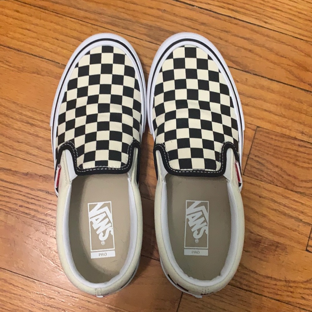 Vans Slip On Pro Black and White Checkerboard
